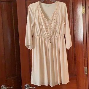 Pale pink tassel dress